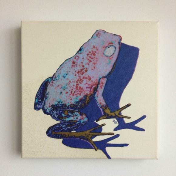 Frog - Original Wall Art print on 12 x 12 canvas - Picture 2 of 6